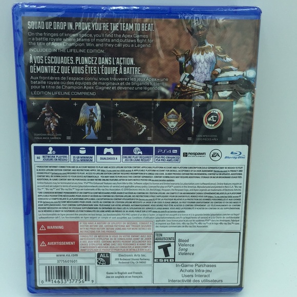 PS4 Playstation 4 Apex Legends Lifeline Edition Video Game Teen Sony - Picture 3 of 5